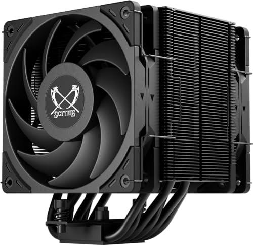 Scythe Mugen 6 Dual Fan Black Edition CPU Air Cooler, Intel LGA1700, LGA1151, AMD AM5, AM4 Support,120mm, Single Tower, Aluminium Top Cover (Mugen 6 Dual Fan Black Edition)