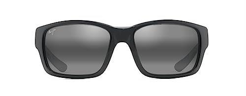 Maui Jim Men's Mangroves Sunglasses, Black with Grey Interior