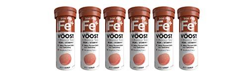 VOOST Iron Plus Raspberry Effervescent Tablets 60 Pack (6x10)