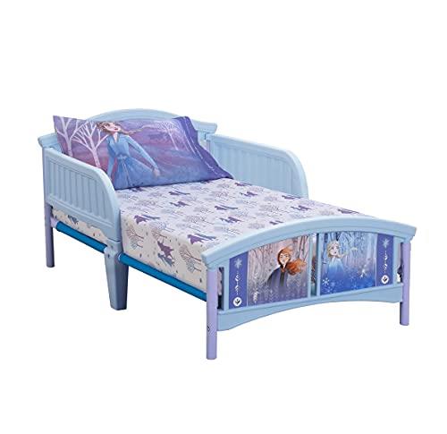 Disney Frozen II Traveling North Lavender, Light Blue & Plum 2Piece Toddler Sheet Set - Fitted Bottom Sheet, Reversible Pillowcase, Lavender, Light Blue, White, Plum (8575396)