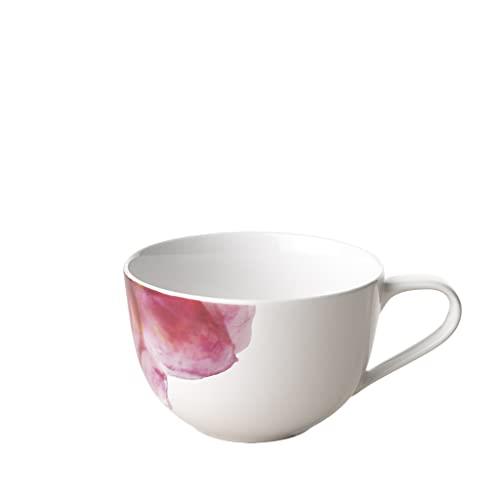 Villeroy & Boch - Rose Garden Breakfast Cup, 14.5 x 11 cm, Premium Porcelain, White/Pink