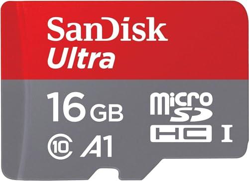 [Older Version] SanDisk 16GB Ultra microSDHC UHS-I Memory Card with Adapter - 98MB/s, C10, U1, Full HD, A1, Micro SD Card - SDSQUAR-016G-GN6MA