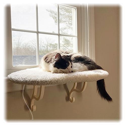 K&H Pet Products Kitty Sill Cat Window Hammock Perch (Heated or Unheated) Heated Fleece 14 X 24 Inches