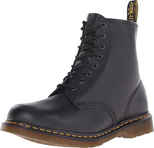 Dr. Martens Unisex 1460 Soft Nappa 8 Eyes Lace Up Leather Boots, Black Nappa, Size UK 15