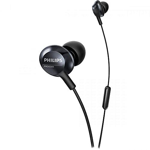 Philips Pro Wired Earbuds, in Ear Headphones with Mic Powerful Bass, Lightweight, Hi-Res Audio, Comfort Fit