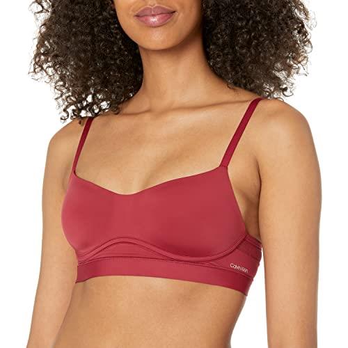 Calvin Klein Womens Perfectly Fit Flex Lightly Lined Wirefree Bralette, Rebellious, M
