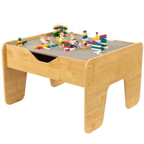 KidKraft 2-in-1 Activity Table with Board, Gray/Natural, 28.5"" x 23.5"" x 3.25"""