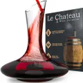 Le Chateau Wine Decanter - Hand Blown Lead-Free Crystal Glass - Red Wine Carafe - Wine Gift - Wine Accessories