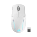 CORSAIR M75 Wireless RGB Ultra Lightweight Ambidextrous FPS Gaming Mouse – 2.4GHz Wireless, Bluetooth, USB – High Battery Life – 26,000 DPI – Swappable Side Buttons – iCUE Compatible – PC – White