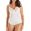 Flexees Maidenform Women's Shapewear Body Briefer with Lace, Buttercream, 40C