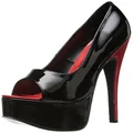 Ellie Shoes Women's 652-Bonnie Platform Pump, Black/Red, 6