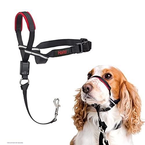 The Company Of Animals 12520A Halti Optifit Headcollar for Dogs, Black/Red, Medium