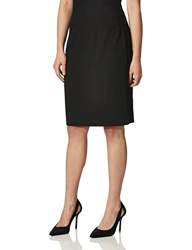Calvin Klein Women's Straight Fit Suit Skirt (Regular and Plus Sizes) Black