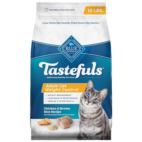 Blue Buffalo Tastefuls Weight Control Natural Adult Dry Cat Food, Chicken 15lb Bag