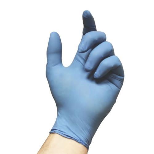 Ansell VersaTouch Industrial Nitrile Disposable Safety Gloves with Textured Fingertips, Blue, Large (Pack of 100)