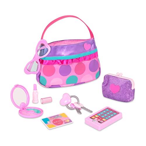 Play Circle by Battat – Princess Purse Style Set – Pretend Play Multicolor Handbag and Fashion Accessories – Toy Makeup, Keys, Lipstick, Credit Card, Phone, and More