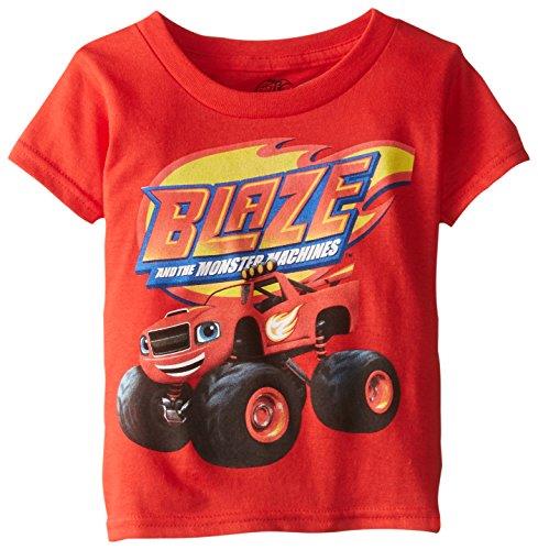 Nickelodeon Blaze and The Monster Machines Little Boys' Toddler Short Sleeve T-Shirt, Red, 3T