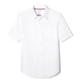 French Toast Boy's Short Sleeve Poplin Dress Shirt - 12 - White