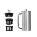 ESPRO P7 French Press - Double Walled Stainless Steel Insulated Coffee and Tea Maker (Polished Stainless Steel, 18 Ounce)