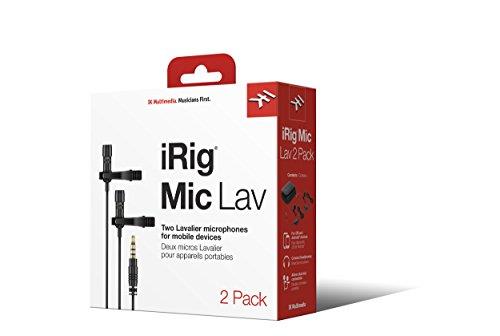 IK Multimedia iRig Mic Lav 2 Pack Lavalier Microphone (Pin Microphone)