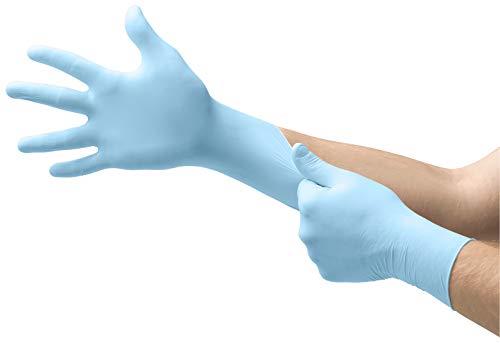 Ansell MicroFlex Nitrile Multipurpose Disposable Gloves, Blue, Medium (Pack of 250)