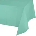 Fresh Mint Green Tablecover Tissue & Plastic Back 137cm x 274cm
