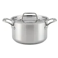 Breville Thermal Pro Clad 4 Quart Covered Saucepot, Medium, Stainless Steel