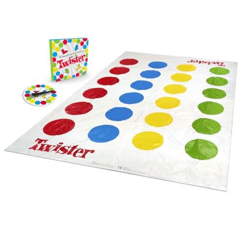 Hasbro 98831 Twister- now with Air Moves- on the floor party game- 2 Plus Players- Family Board Games and Toys for Kids, Boys, Girls- Ages 6+, White, Blue, Red, Green, Yellow, Height: 1.7 m