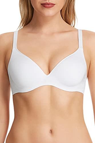 Berlei Women's Underwear Microfibre Barely There T-Shirt Bra, White, 20C