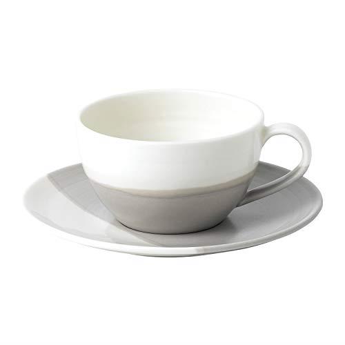 Royal Doulton Coffee Studio 9 OZ Cappuccino Cup & Saucer Set, Gray