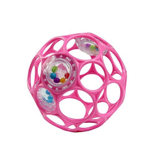 Oball Easy-Grasp Rattle BPA-Free Infant Toy in Pink, Age Newborn and up, 4 Inches
