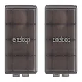 Eneloop Panasonic BQ-CASEK2SA Pro Battery Storage Cases with 4AA or 5AAA Battery Capacity, Obsidian Gray (Pack of 2)