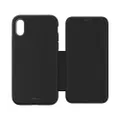 EFM Monaco D30 Leather Wallet Phone Case Compatible for iPhone Xs Max, Black/Space Grey