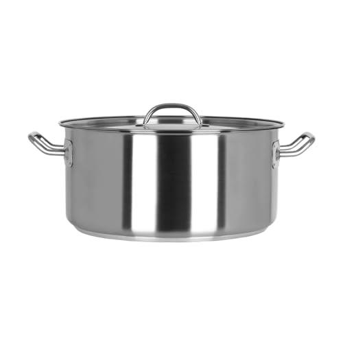 Chef Inox Elite 18/10 Stainless Steel Casserole with Lid, 17.2 Litre Capacity, 360 mm x 170 mm Size