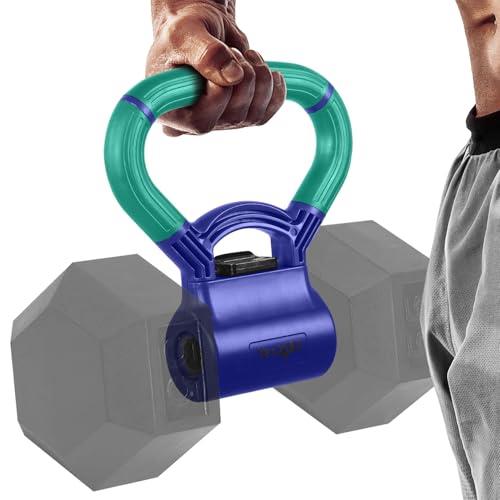 Yes4All Kettlebell Grip - Kettle Grip New Version - Kettle Grip Handle to Convert Dumbbells into Kettlebells for Workouts, C. Atomic Violet/Bicycle Yellow