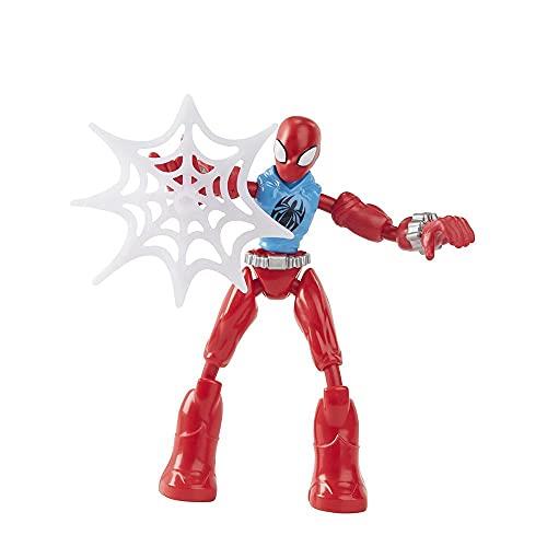 Marvel Spiderman Bend and Flex - 6" Scarlett Spider - Flexible Action Figure and Web Accessory - Twist Bendable Arms and Legs Into Imaginative Poses - Toys for Kids - Boys and Girls - F2297 - Ages 4+