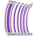 Antec PSU 24PIN ATX 4+4 EPS 8PIN PCI-E 6PIN PCI-E leeved Extension V2 Cable Kit, Purple/White