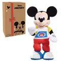 Mickey Mouse Disney Junior Funhouse Stretch Break 17 Inch Dancing and Singing Feature Plush, by Just Play