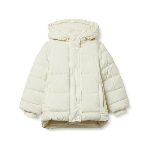 Amazon Essentials Girls' Heavyweight Hooded Puffer Jacket, Ivory, Small
