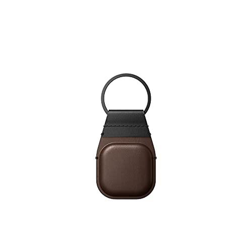 Nomad Horween Leather Keychain for AirTag, Rustic Brown