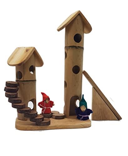 Q Toys Bamboo Gnome Play Set - Bamboo Toys for Kids