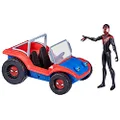 Marvel Spider-Man Spider-Mobile 6 Inch-Scale Vehicle with Miles Morales Action Figure, Marvel Toys for Kids Ages 4 and Up