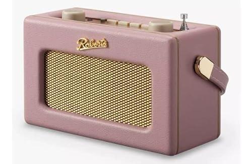 Radio Roberts Revival UNO BT - Portable Compact Radio with DAB+/FM, Bluetooth, Vintage Design, Streaming, Aux Input, Headphone Jack, Alarm Function, Dusky Pink