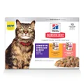Hill’s Science Diet Adult Sensitive Skin & Stomach Variety Pack (Salmon & Tuna/Chicken & Beef) Cat Food Pouches 12x80g