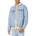 GAP Men's Icon Sherpa Denim Jacket, Light Wash, Medium