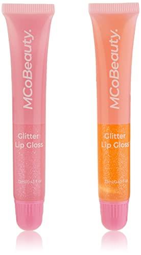 MCoBeauty Oh Sweetie Best Friends Break Apart Glitter Lip Gloss for Women 2 x 0.439 oz Lip Gloss Mint, Mango