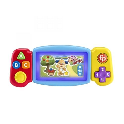 Fisher-Price Baby Learning Toy with Lights Music and Fine Motor Activities, Laugh & Learn Puppy’s Activity Cube UK English Version​​