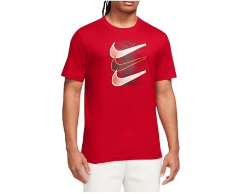 Nike Men's Swoosh 12 MO T-Shirt (US, Alpha, Large, Regular, Regular, Red)