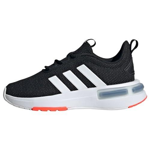 adidas Sportswear Racer TR23 Kids Shoes, Core Black/Cloud White/Solar Red, US 7