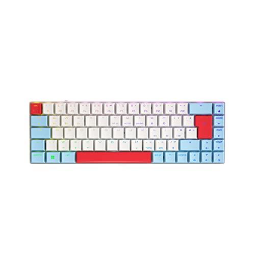 CHERRY MX-LP 2.1 Compact Wireless Compact Gaming Keyboard with 68 Keys, UK Layout (QWERTY), RGB Lighting, MX Low Profile Speed Mechanical Switches, White